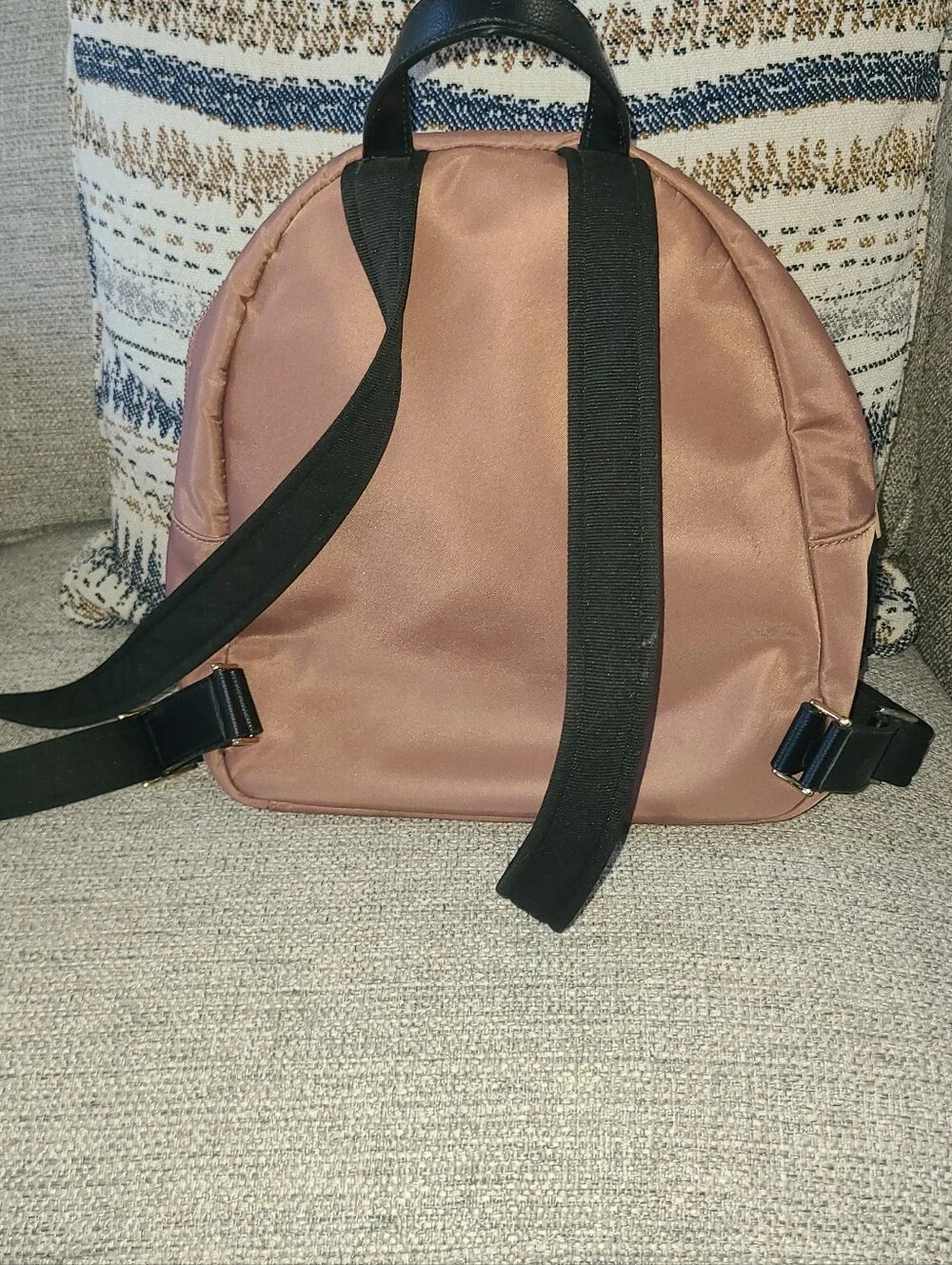 kate spade Nylon Rose Dust Backpack with Gold Accents